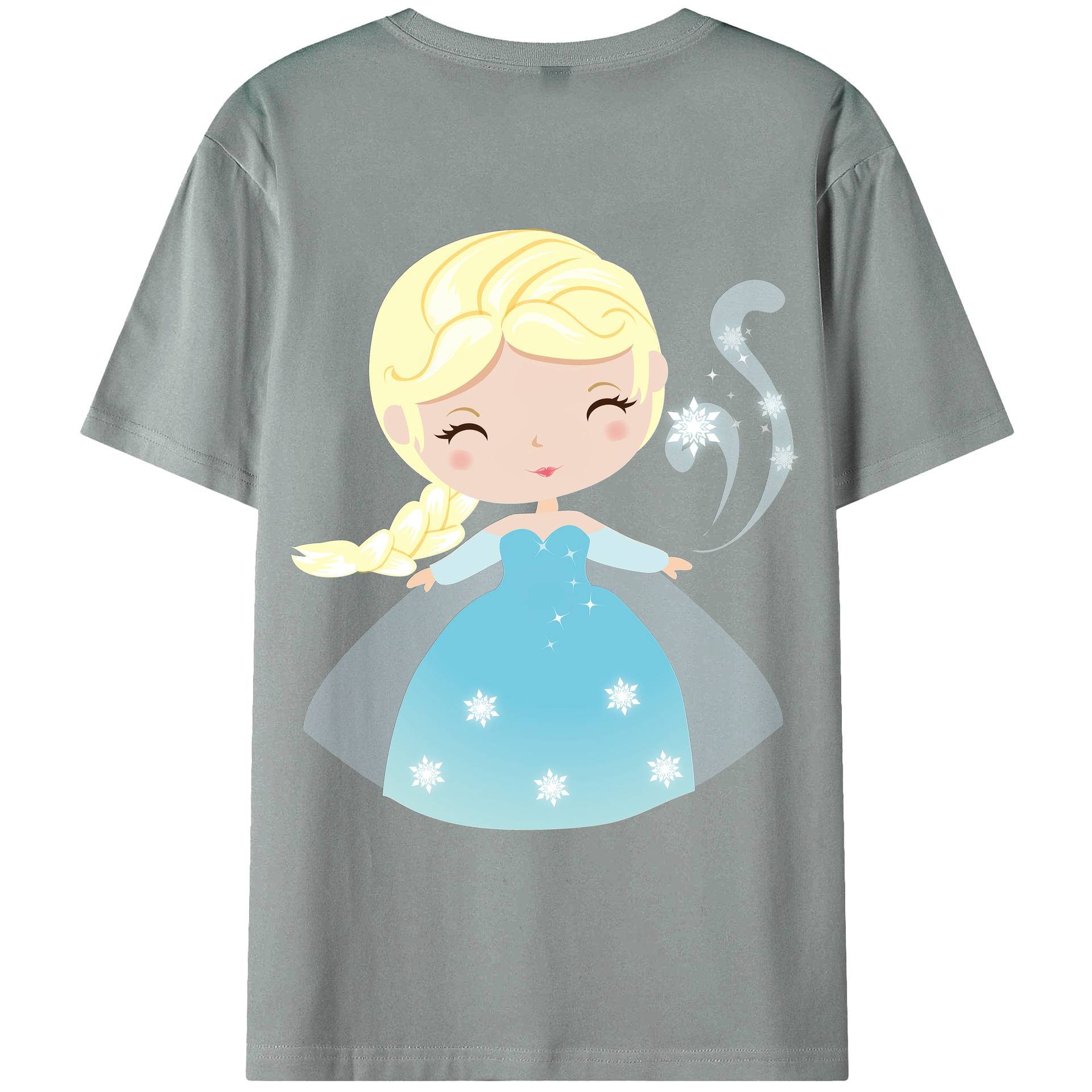 （画像用） アナと雪の女王 アンナ エルサ Frozen Anna Elsa 綿100％ メンズ半袖Tシャツ（バックプリント） 通気性